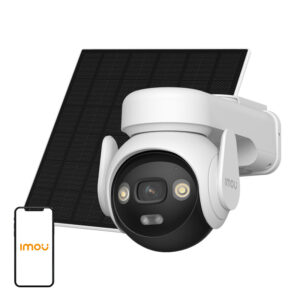 Cameră de exterior solară IMOU AOV PT 5MP (IPC-B7ED-5M0TEA), 4G și WiFi, rotativă 340°, acumulator 10.000 mAh, panou solar 5 W inclus