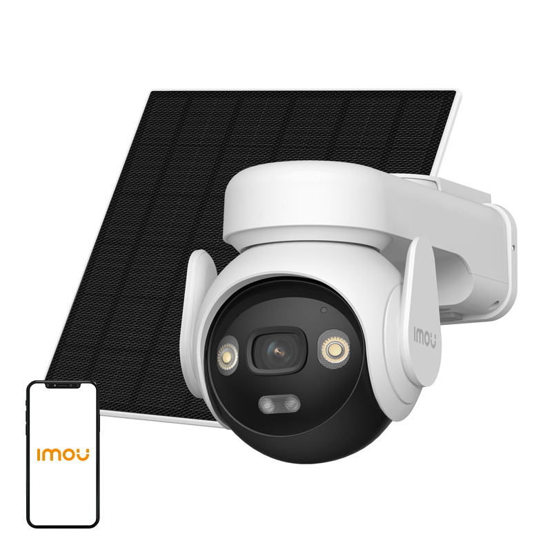 Cameră de exterior solară IMOU AOV PT 5MP (IPC-B7ED-5M0TEA), 4G și WiFi, rotativă 340°, acumulator 10.000 mAh, panou solar 5 W inclus
