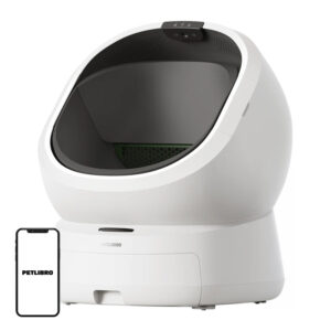 Litieră automată PETLIBRO Luma cu autocurățare și cameră 1080p cu AI, recunoaște până la 10 pisici, sertar 11 L, WiFi 2,4 și 5 GHz