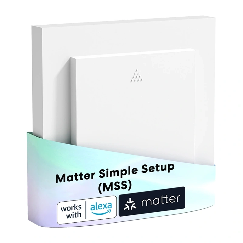 Set 4 întrerupătoare smart pentru rulouri Meross MRS105 cu Matter, butoane fizice, calibrare automată, WiFi