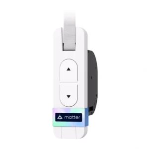 Rulator electric de chingă smart Meross MRS200 pentru rulouri, montaj încastrat, chingă de max. 23 mm, 45 kg, WiFi și Matter, senzor de lumină