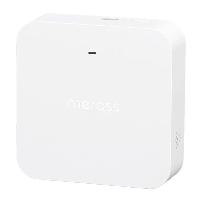 Hub smart Meross MSH400HK pentru senzori și capete termostatice Meross, 433 MHz, până la 24 de dispozitive, sirenă 110 dB, Apple HomeKit