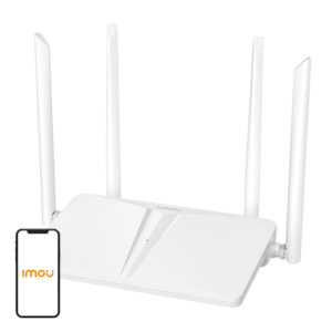 Router WiFi IMOU HR340, 300 Mbps pe 2,4 GHz, 4 antene, sincronizare automată a camerelor IMOU, 3 porturi LAN