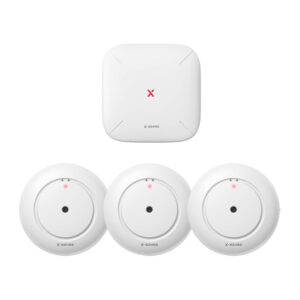 Kit senzori de inundații X-Sense SWS54: 3 senzori SWS51 cu sirenă 110 dB și stație de bază SBS50 WiFi, alertă pe telefon, IP66