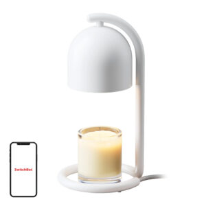 Lampă smart pentru lumânări parfumate SwitchBot Candle Warmer, fără flacără, intensitate și temporizator, WiFi și Matter, albă