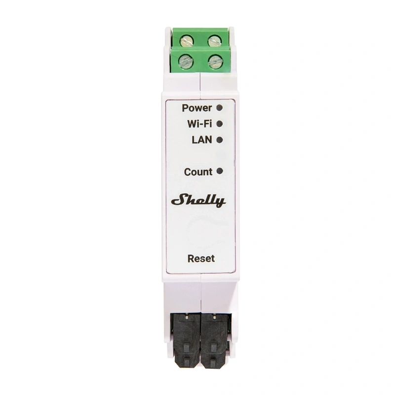 Contor de energie trifazat Shelly Pro 3EM 120A V2 pe șină DIN, 3 transformatoare de 120 A, WiFi, Ethernet și Bluetooth, gata pentru fotovoltaice