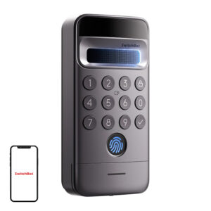 Tastatură SwitchBot Keypad Vision Pro pentru încuietori SwitchBot, recunoaștere facială 3D și a venelor palmei, amprentă, cod PIN, card NFC