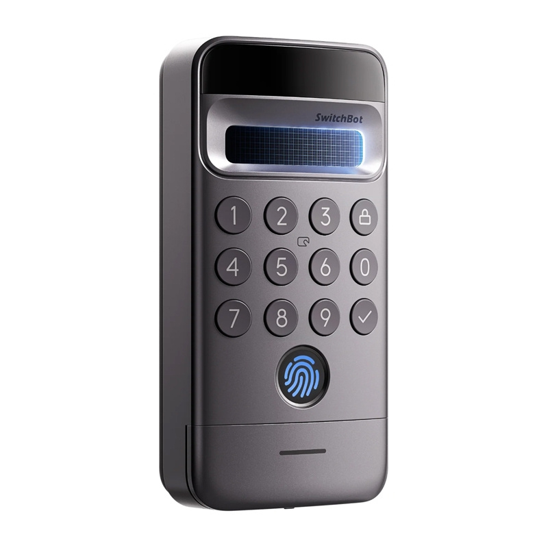 Tastatură SwitchBot Keypad Vision Pro pentru încuietori SwitchBot, recunoaștere facială 3D și a venelor palmei, amprentă, cod PIN, card NFC
