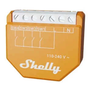 Modul Z-Wave Long Range cu 4 intrări Shelly Wave i4 LR, pentru butoane și întrerupătoare, scene și asocieri, 230 V