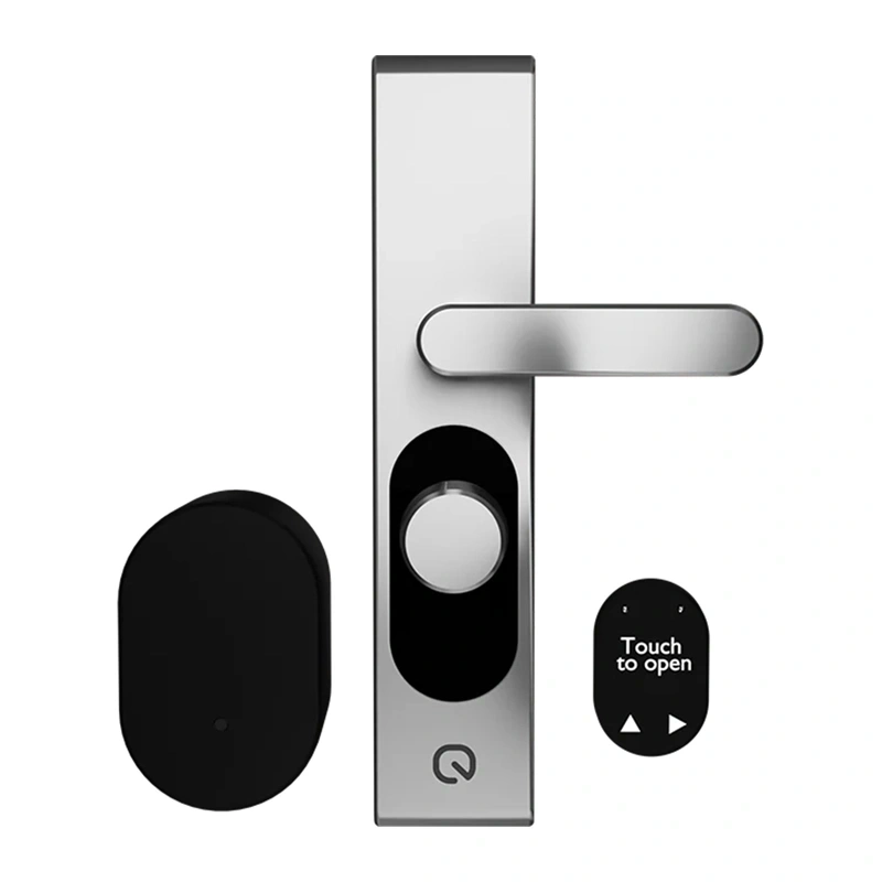 Yală smart LOQED Touch Smart Lock 2S fără cheie, motor rapid, cod PIN și Touch to Open, bridge WiFi inclus, cilindru SKG, argintie