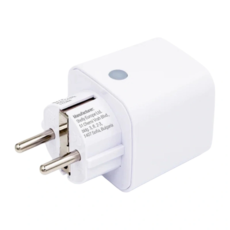 Priză smart WiFi Shelly Plug M Gen3, 13 A / 3000 W, măsurare consum, Matter și Bluetooth, gateway BLU, albă